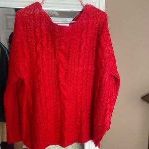 Pink Lily cable kit sweater